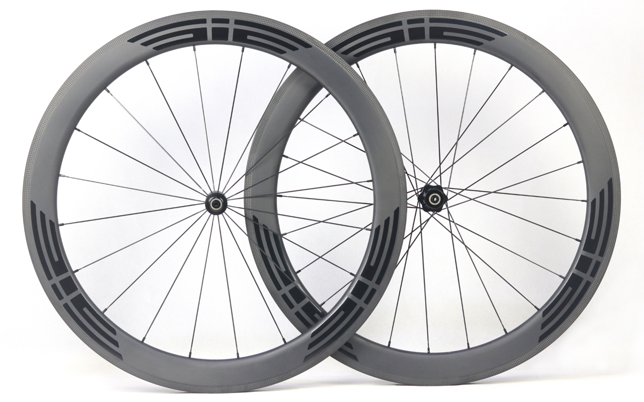 55mm deep carbon road clincher wheels 