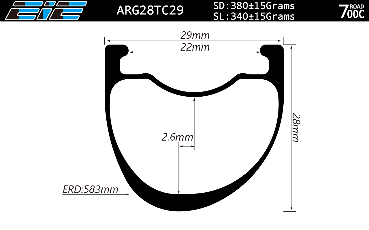 asymmetric carbon road rims 28mm deep 29 ext wide 22 int wide for gravel bike 