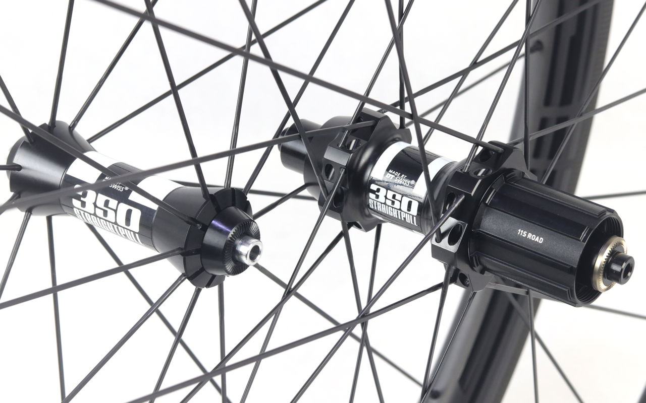 eie carbon wheels with DT Swiss 350 hubs 12*100 12*142  Shimano Road 11s center lock brake