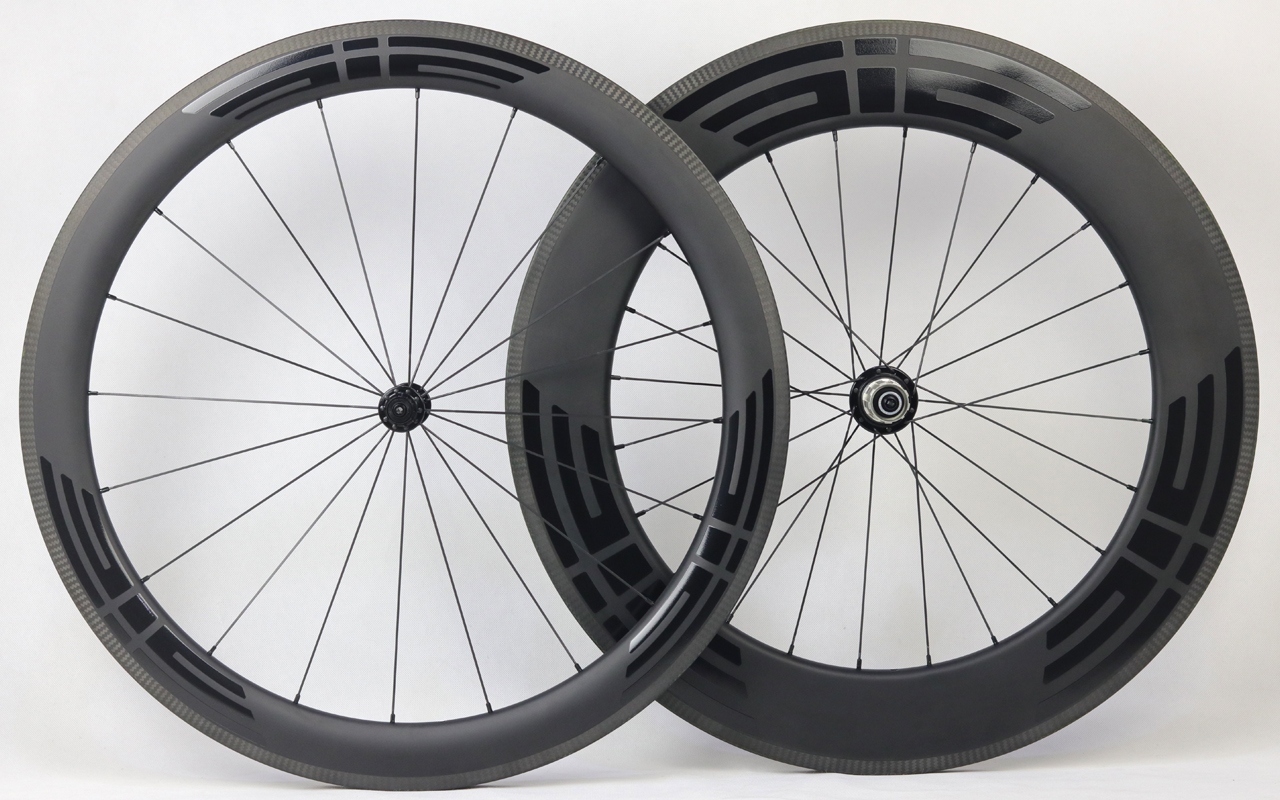 handbuilt carbon road tubular rim brake wheels 