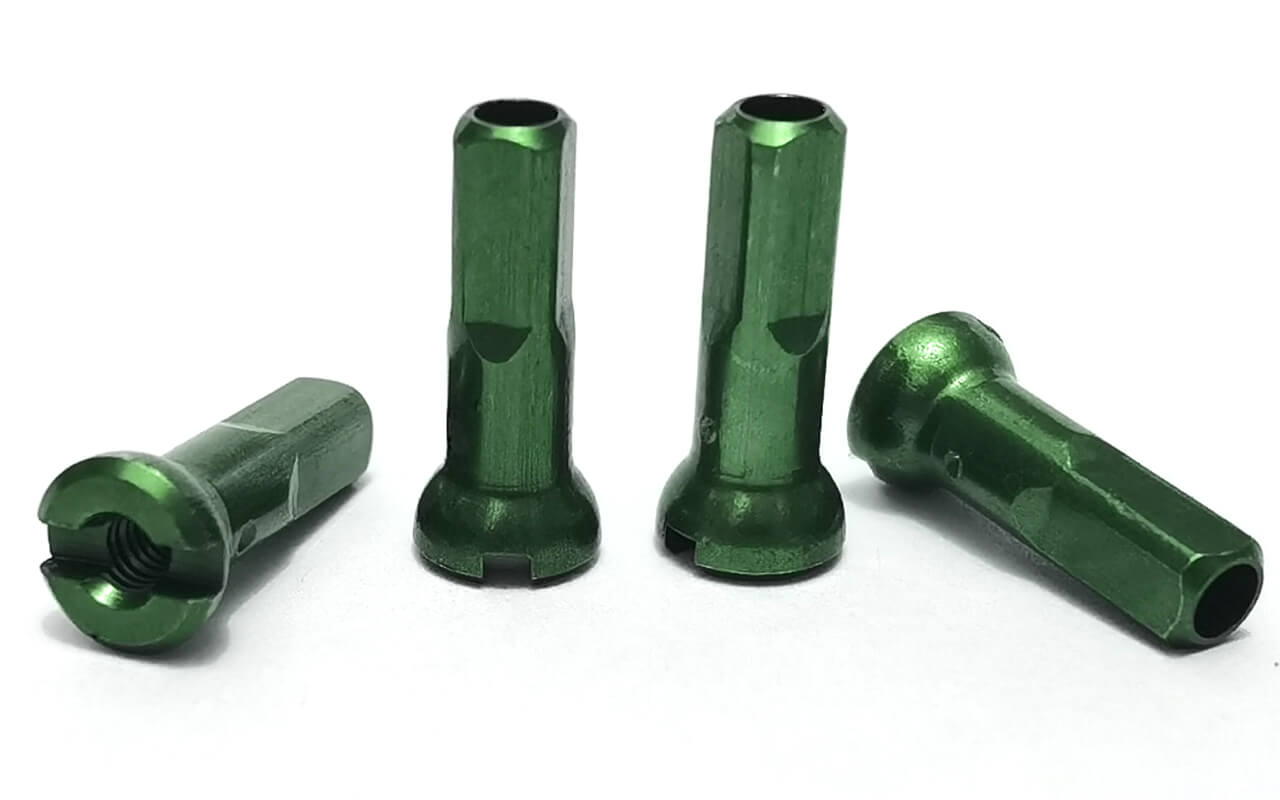 carbon wheels nipple:Sapim Aluminum Nipple Green.jpg