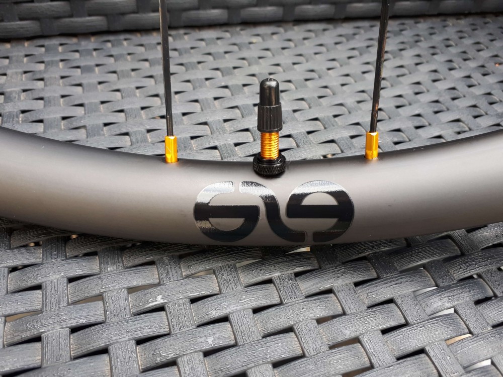 black glossy small eie decals on valve area