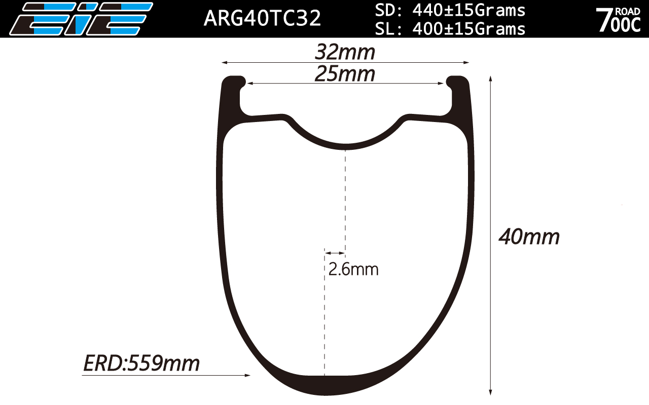 ARG40TC32 New 700C tubeless bicycle wheels 32mm wide 40 deep clincher for cyclocross road and gravel bikes