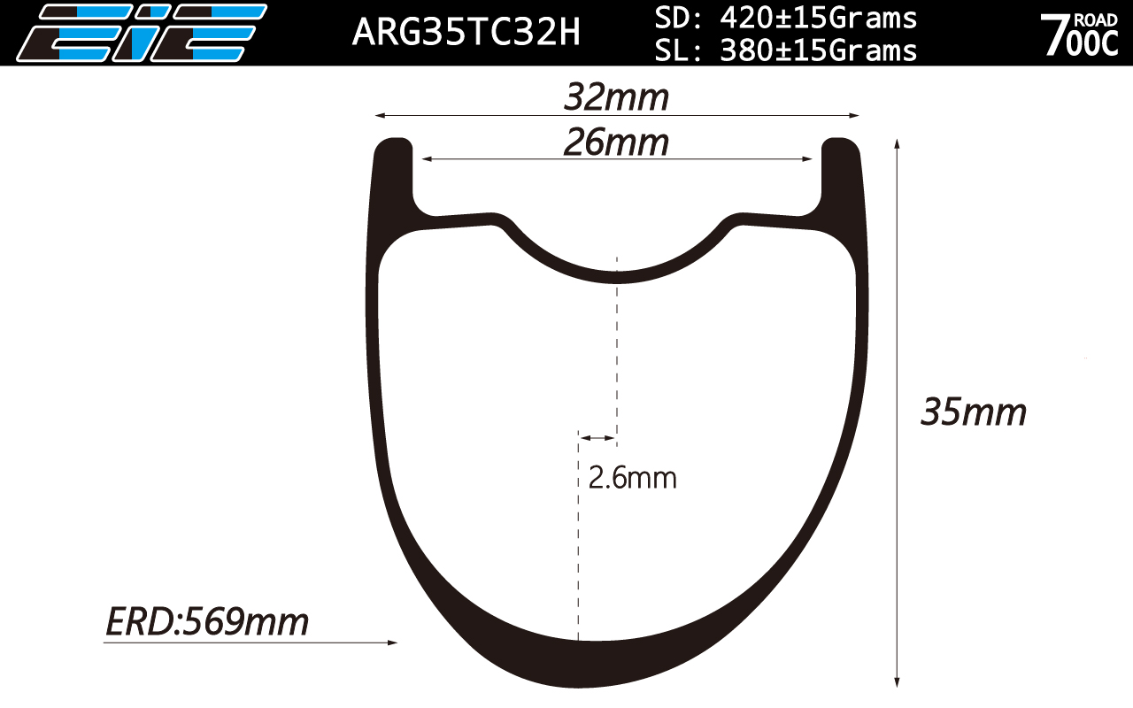 ARG35TC32H New 700C tubeless bicycle wheels 32mm wide 35 deep clincher for cyclocross road and gravel bikes