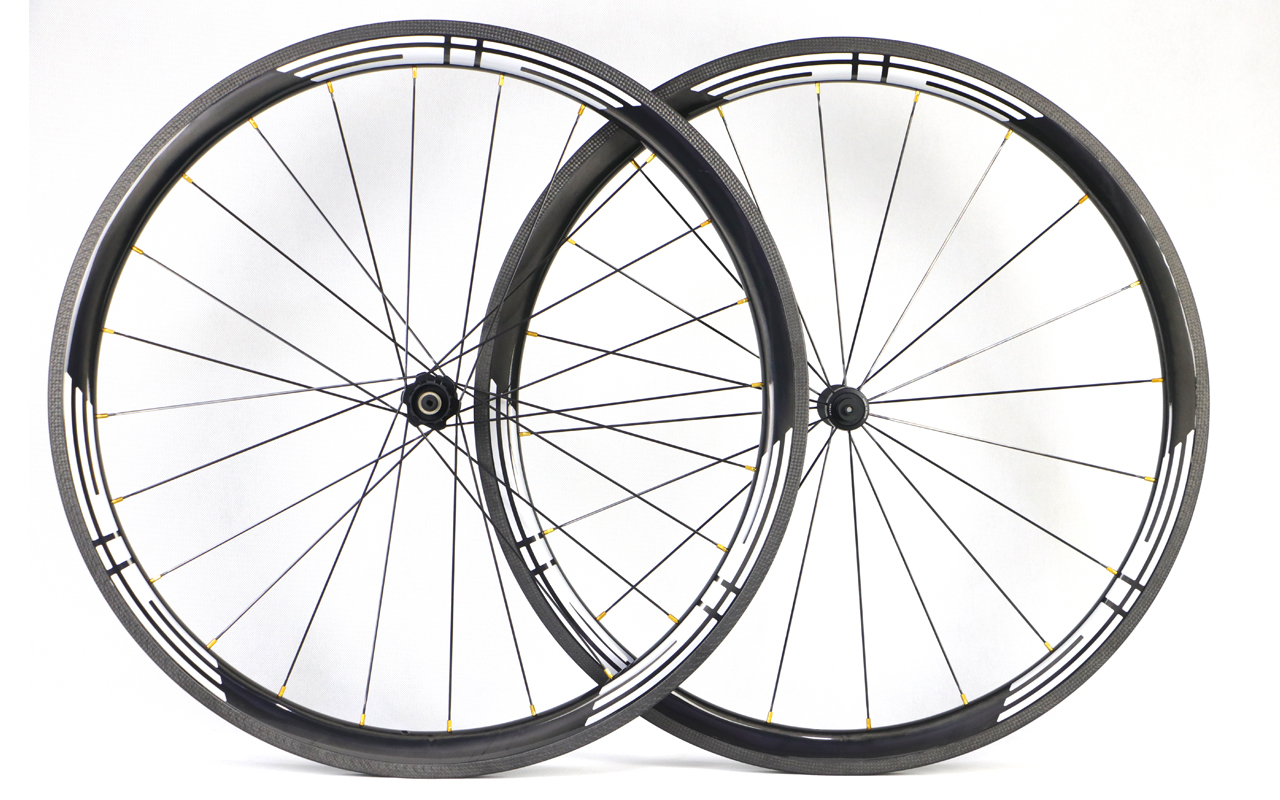 38mm deep handbuilt eie carbon road tubular wheels 