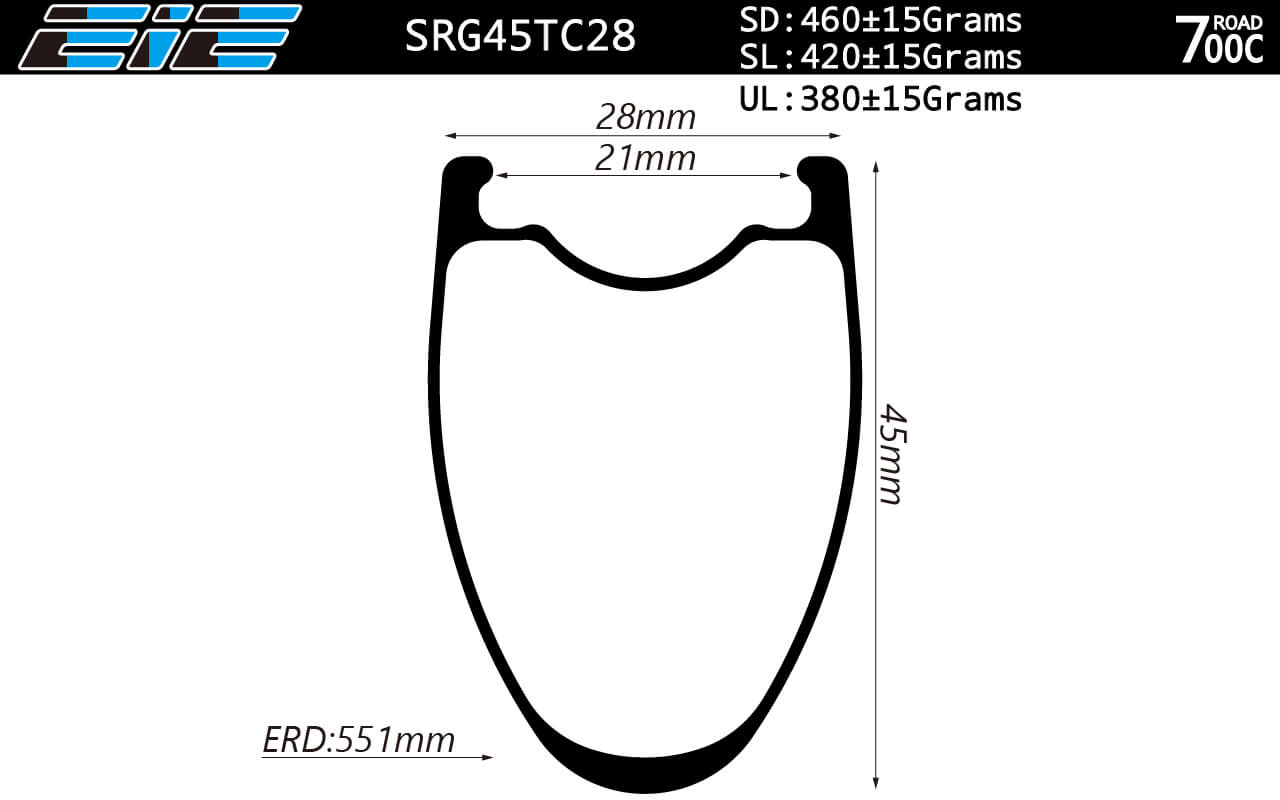 700C gravel carbon road wheels 45mm deep 28mm wide hooked and tubeless compatible