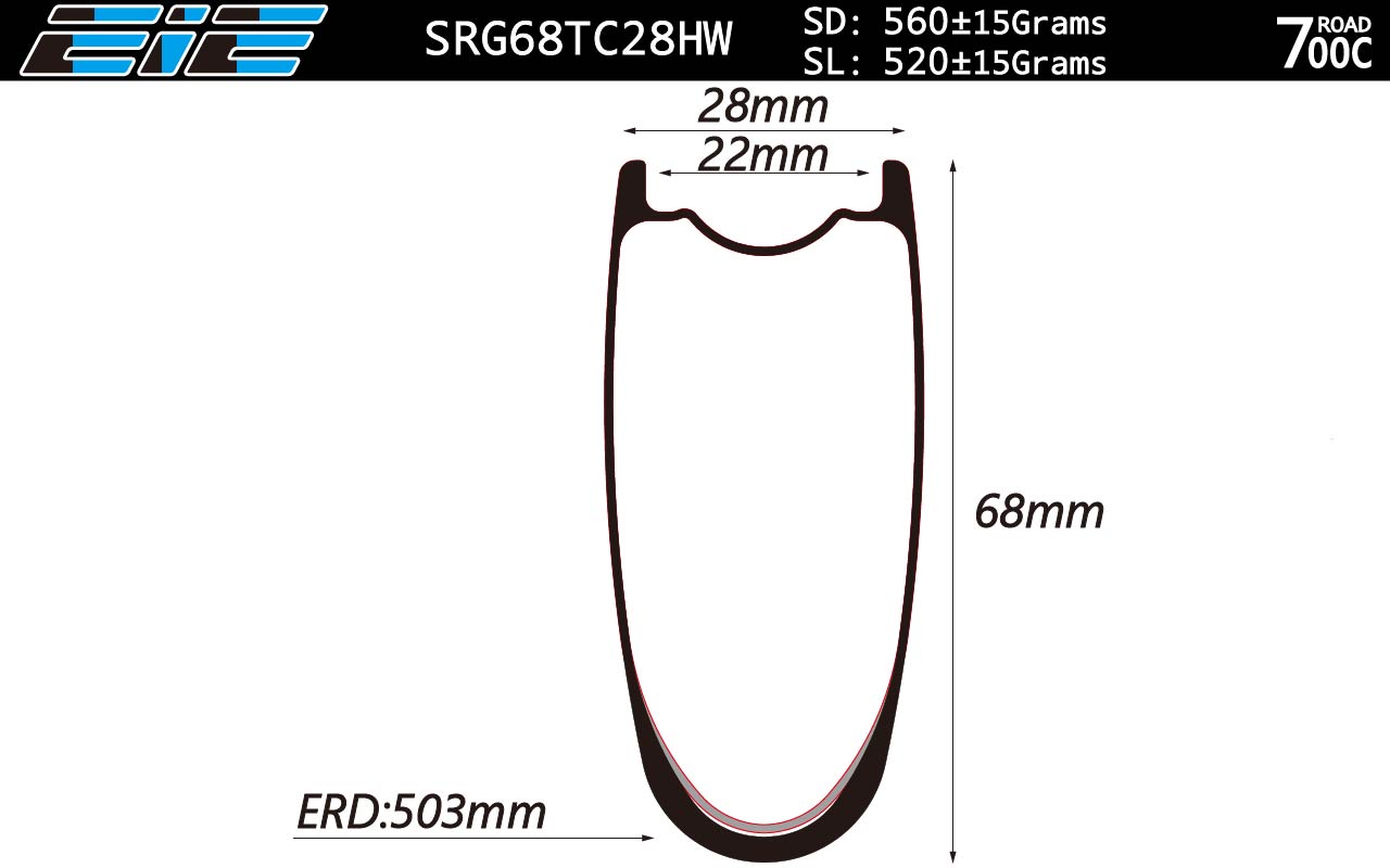 700c 28mm wide hookless road disc rims wavy profile 