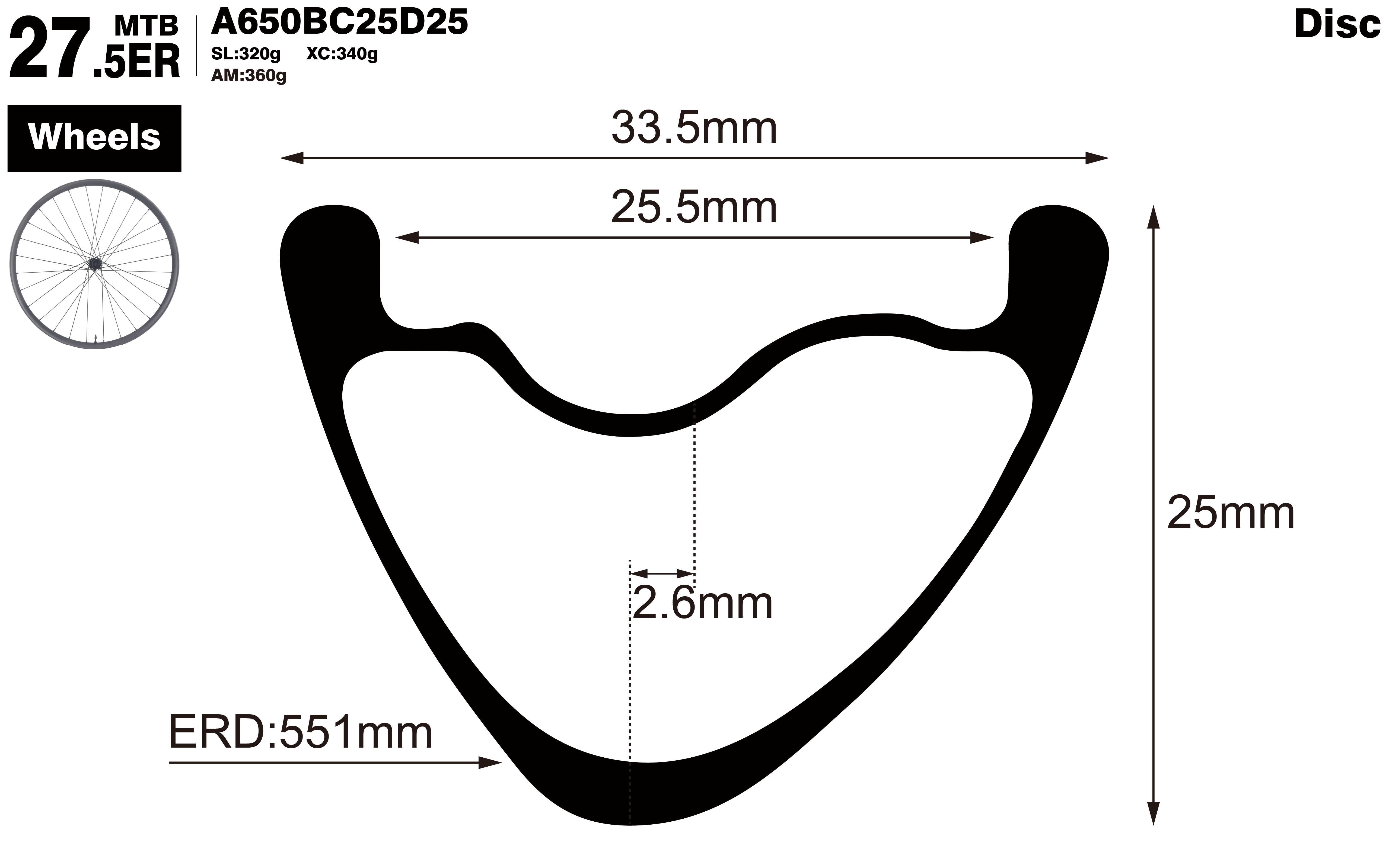 27.5er-I25.5-D25-asymmetric-mountain-bike-XC-carbon-wheels-profile-drawing