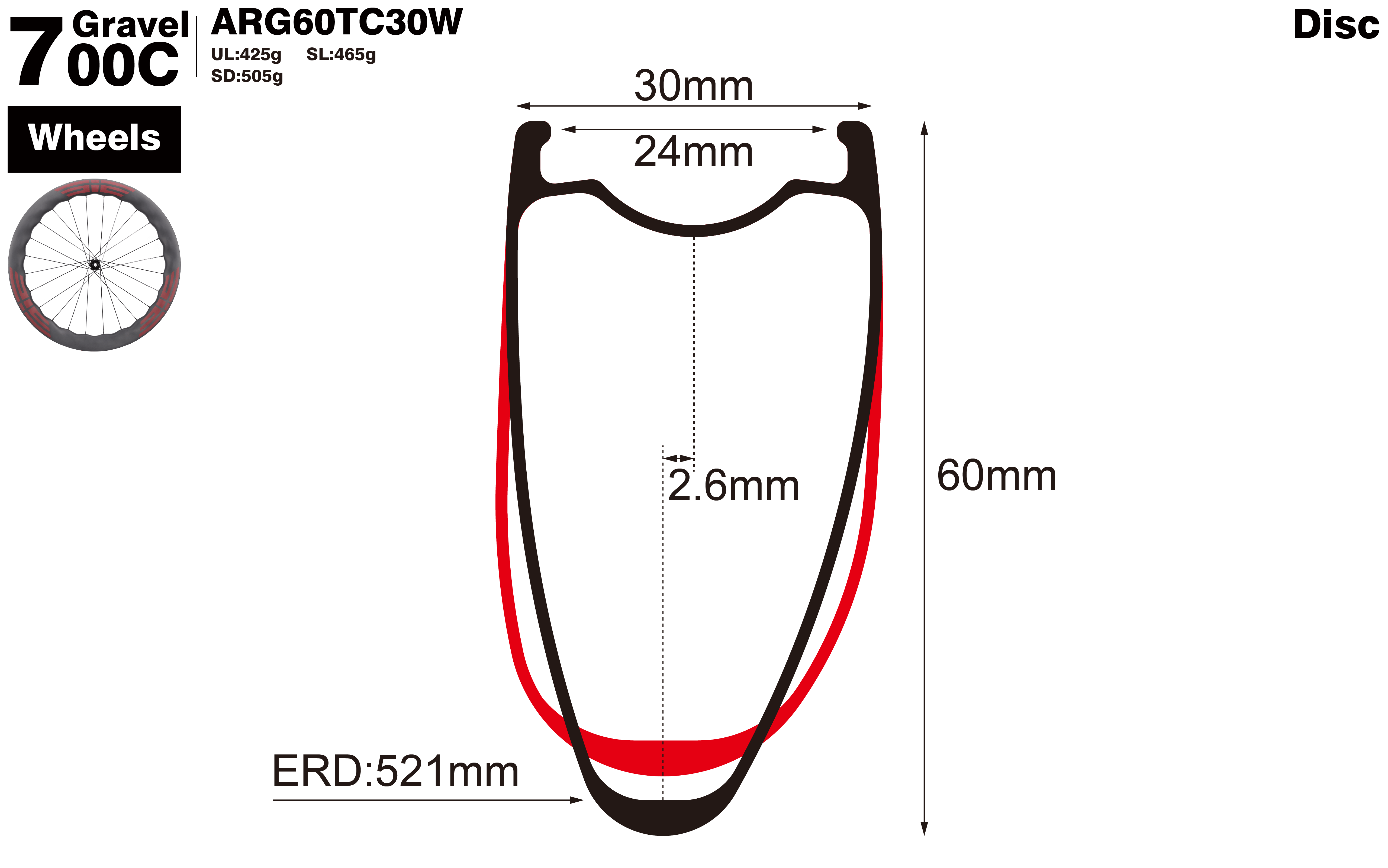 700c-I24-D60-asymmetric-road-bike-hook-gravel-carbon-wheels-profile-drawing