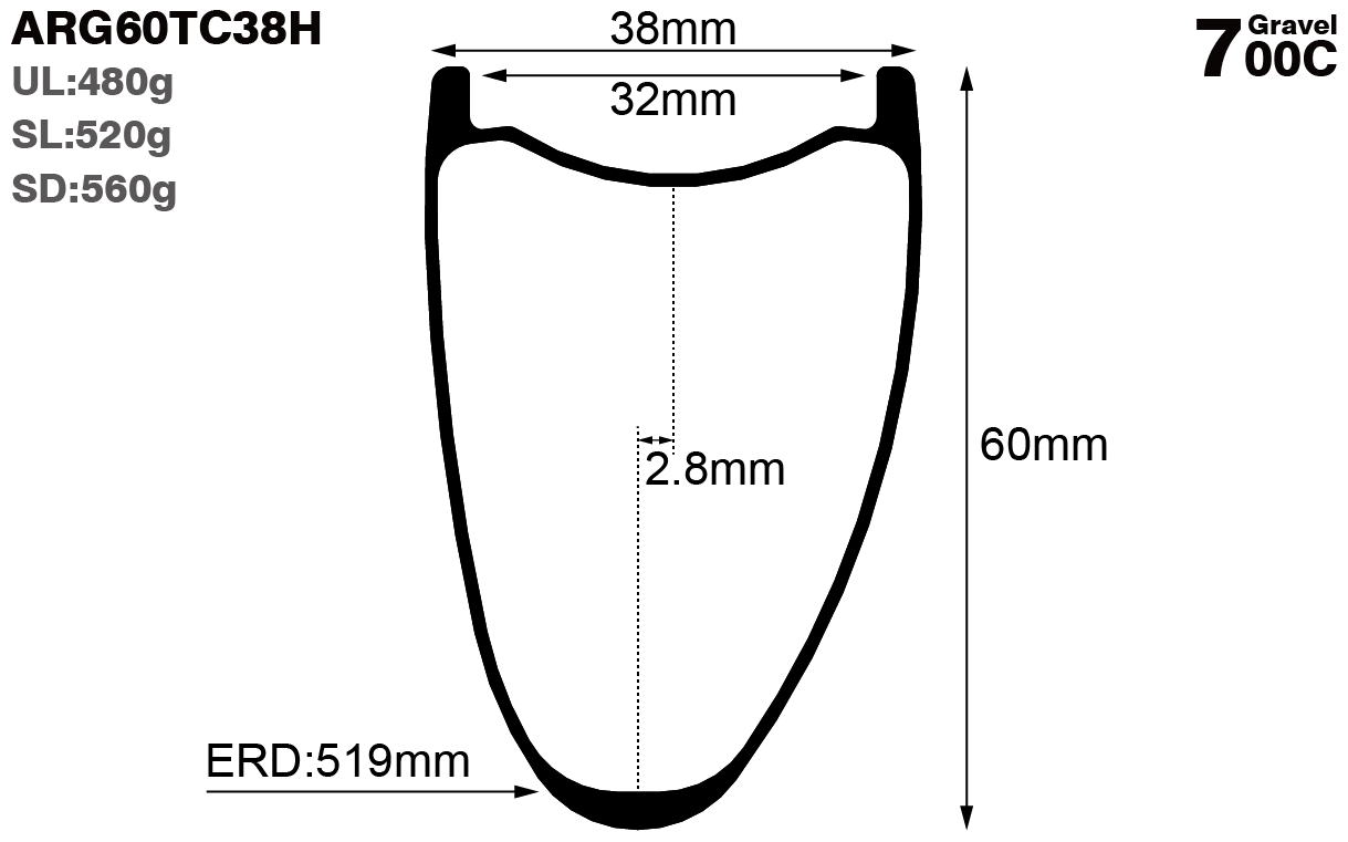 700C-I32-D60-symmetric-road-bike-gravel-carbon-rims-and-wheels-profile-drawing
