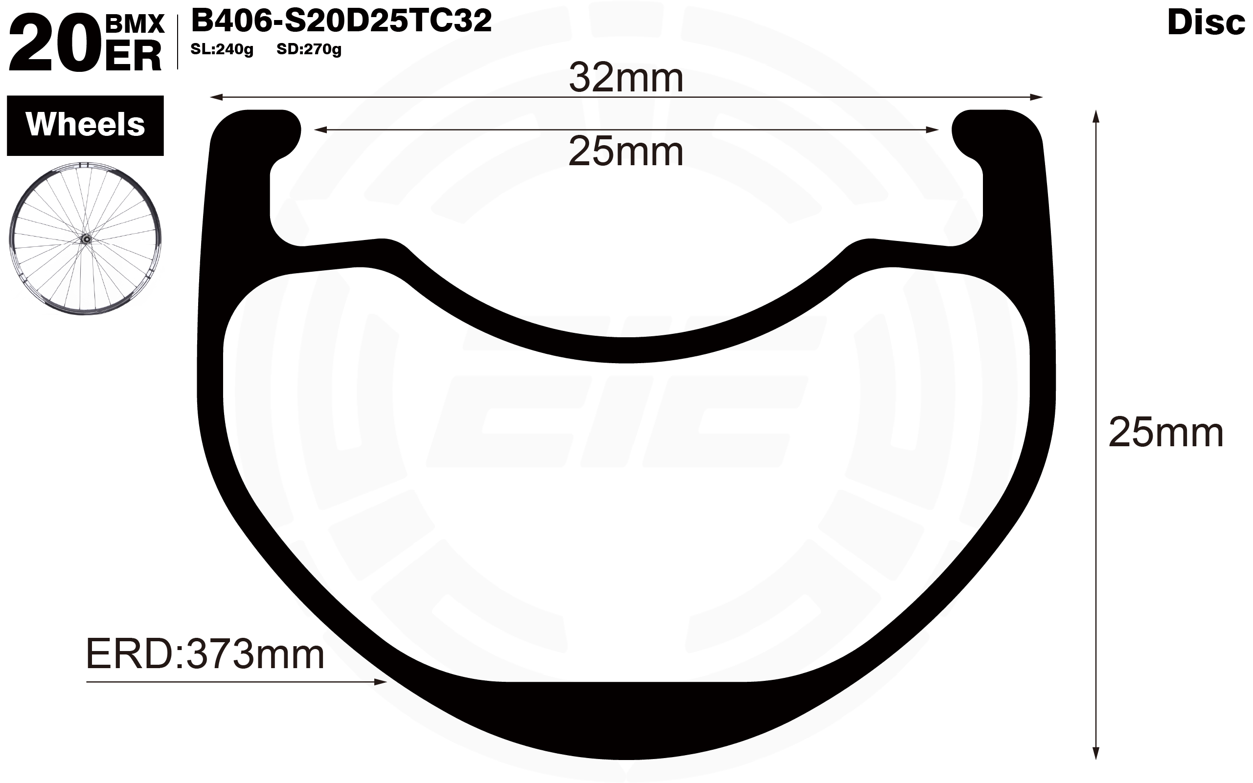 B406-20er-I25-D25-symmetric-BMX-bike-carbon-wheels-profile-drawing