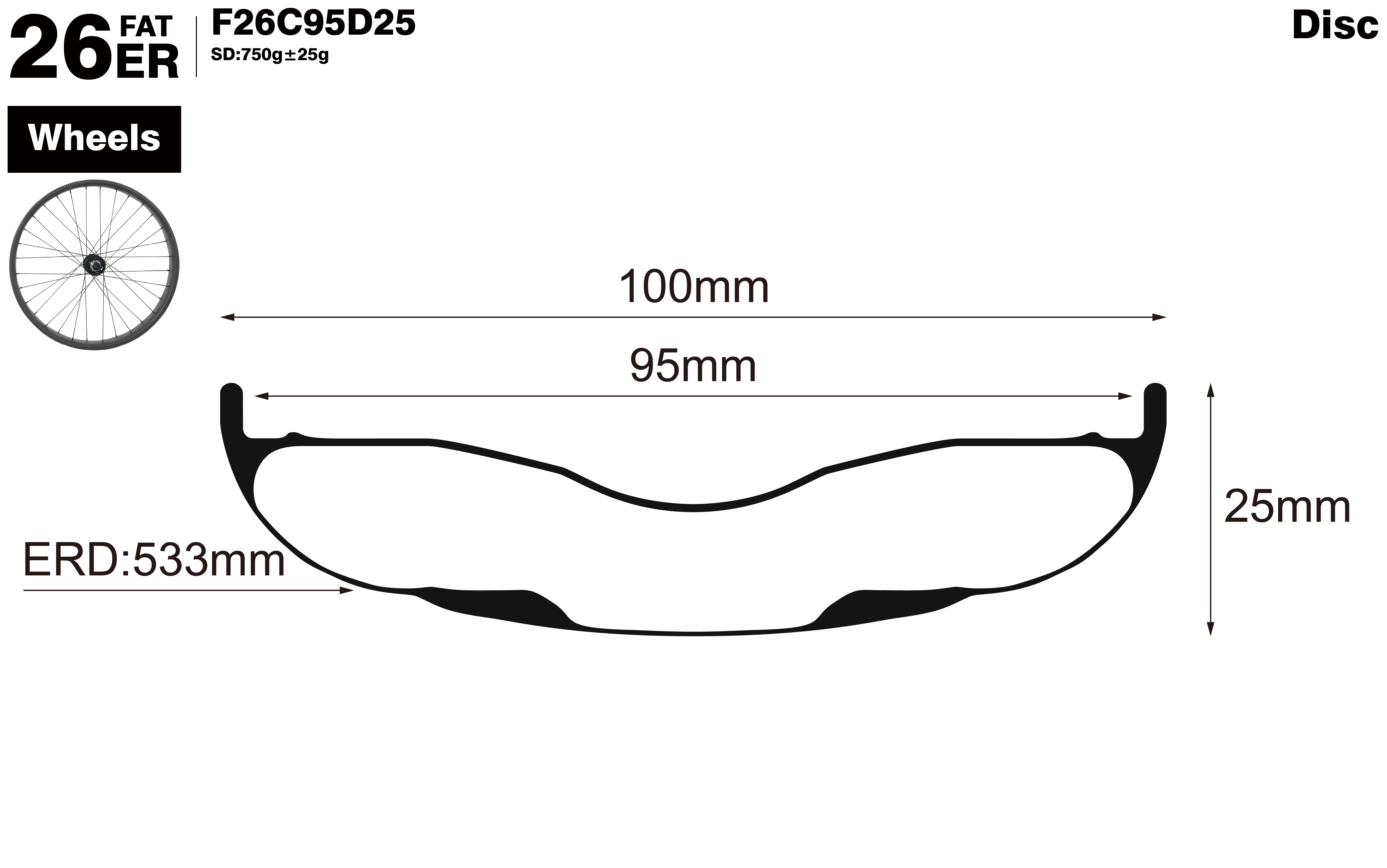 26er-I95-D25-symmetric-fat-bike-hookless-tubuless-carbon-wheels-profile-drawing
