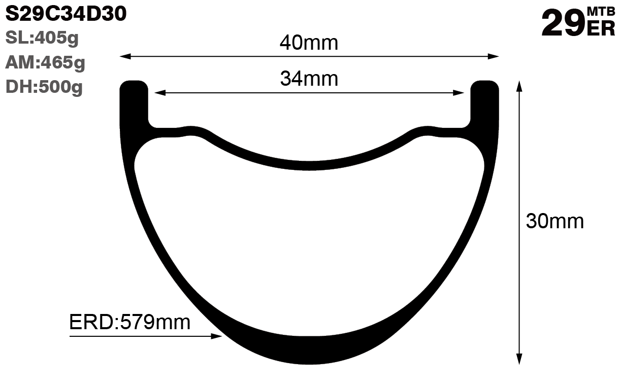 29er-I34-D30-symmetric-mountain-bike-hookless-AM-carbon-rims-and-wheels-profile-drawing