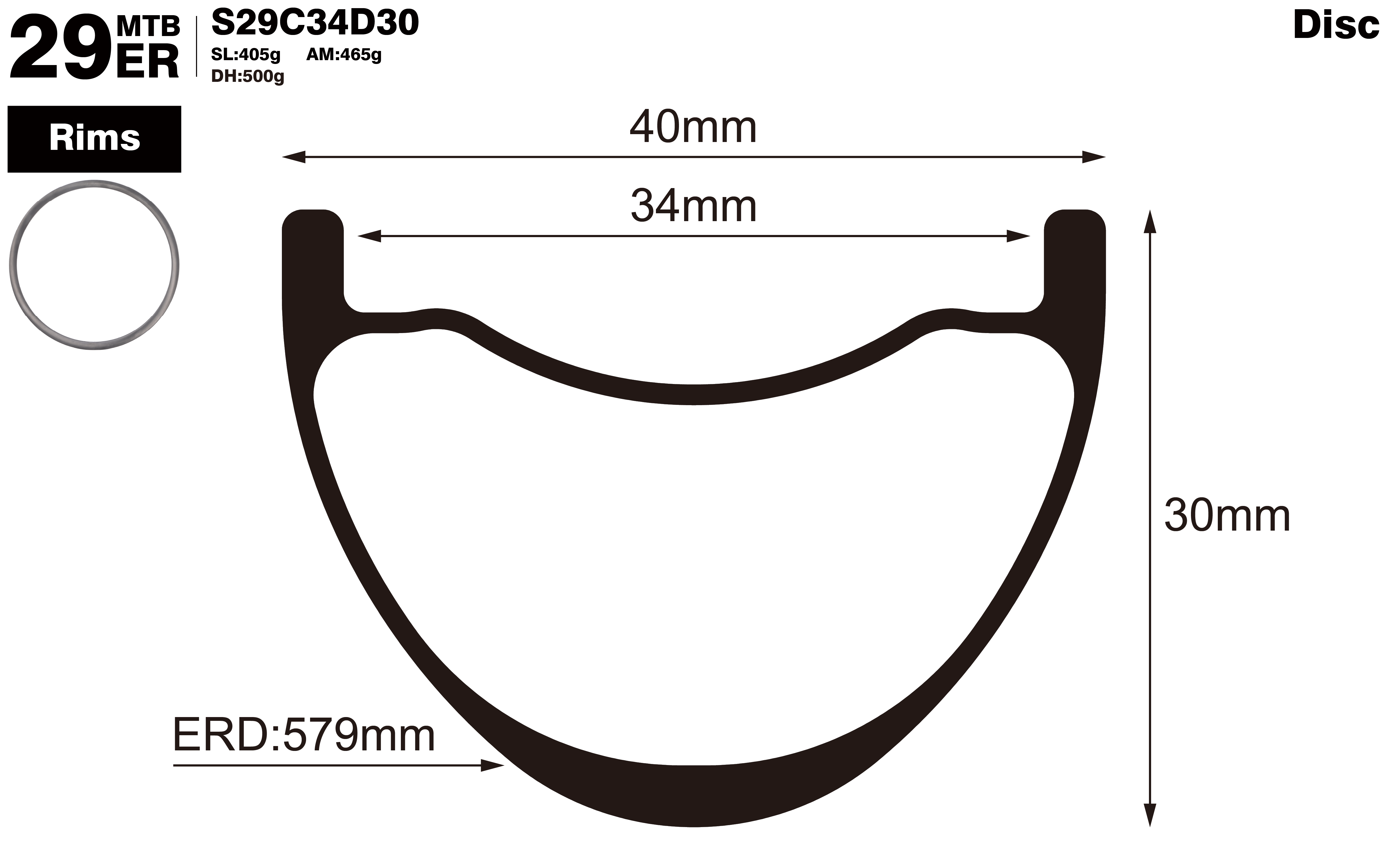29er-I34-D30-symmetric-mountain-bike-hookless-AM-carbon-rims-profile-drawing