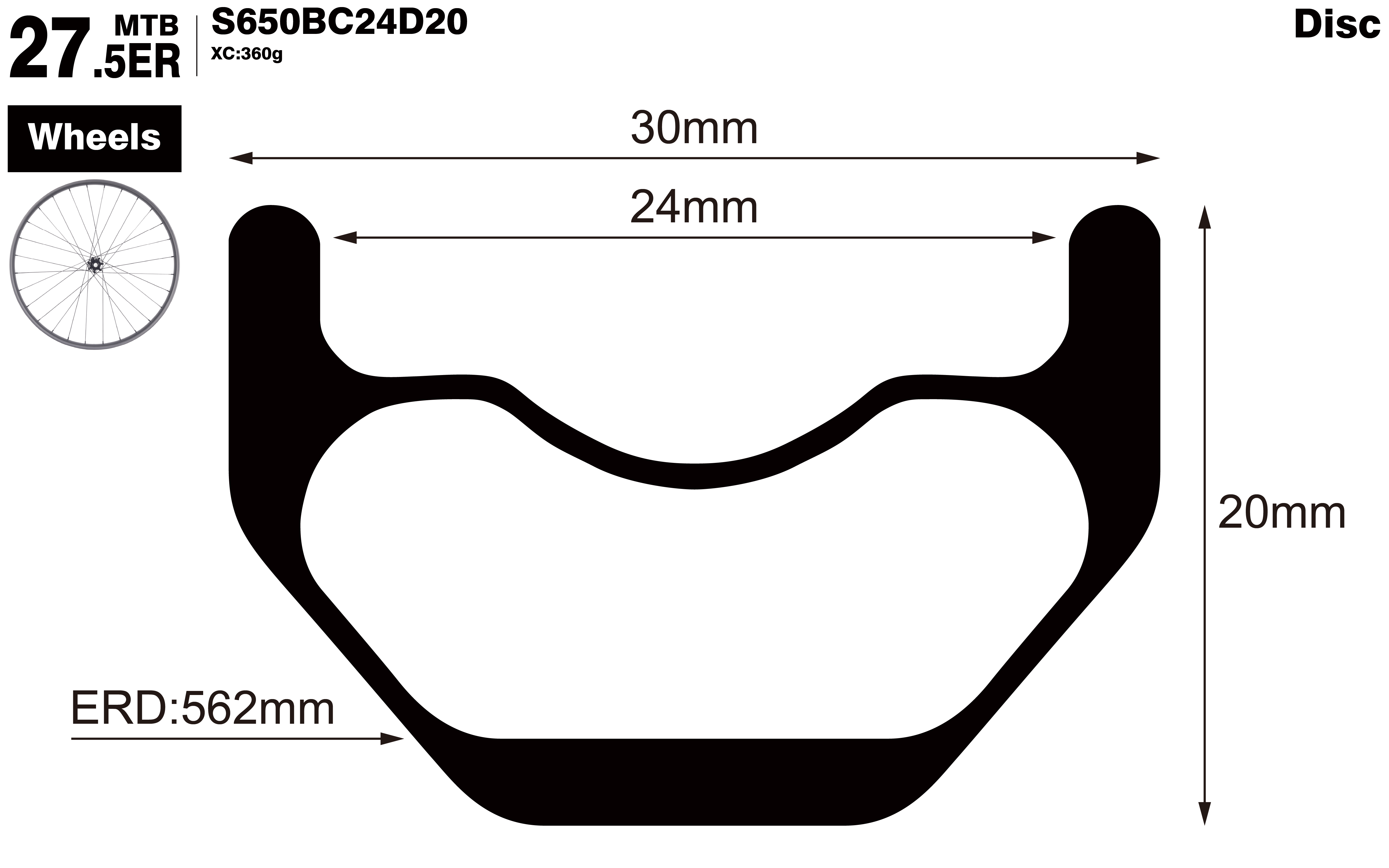 27.5er-I24-D20-symmetric-mountain-bike-hookless-XC-carbon-wheels-profile-drawing