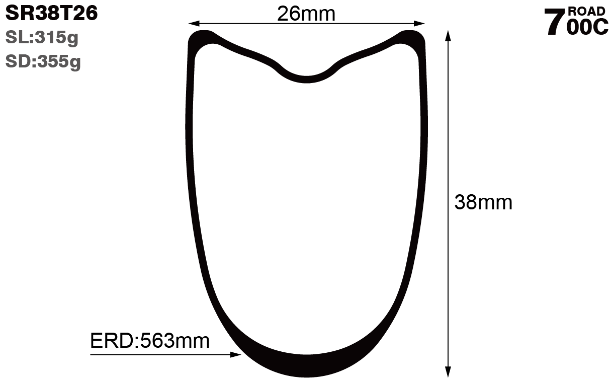 700C-I26-D38-symmetric-road-bike-tubular-carbon-rims-and-wheels-profile-drawing