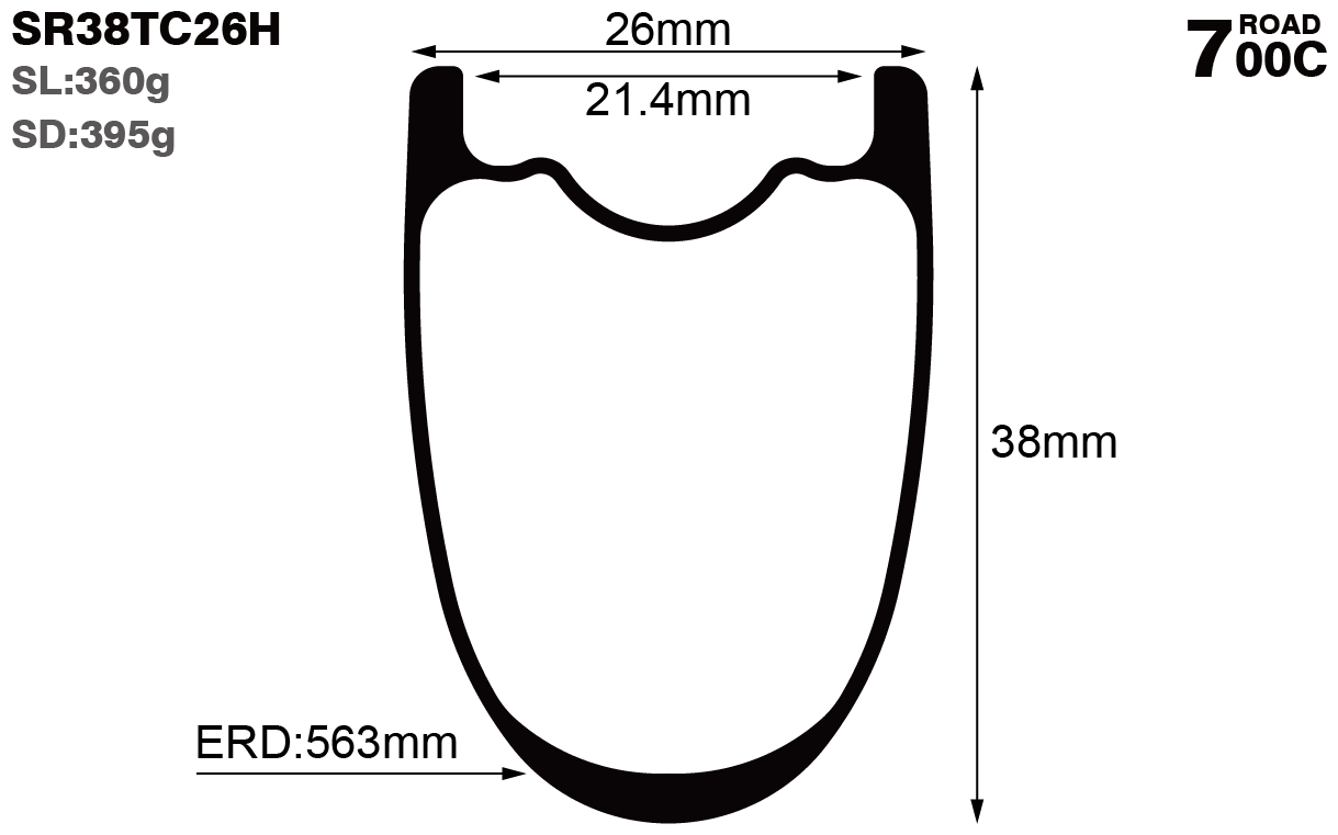 700C-I21.4-D38-symmetric-road-bike-hookless-clincher-carbon-rims-and-wheels-profile-drawing