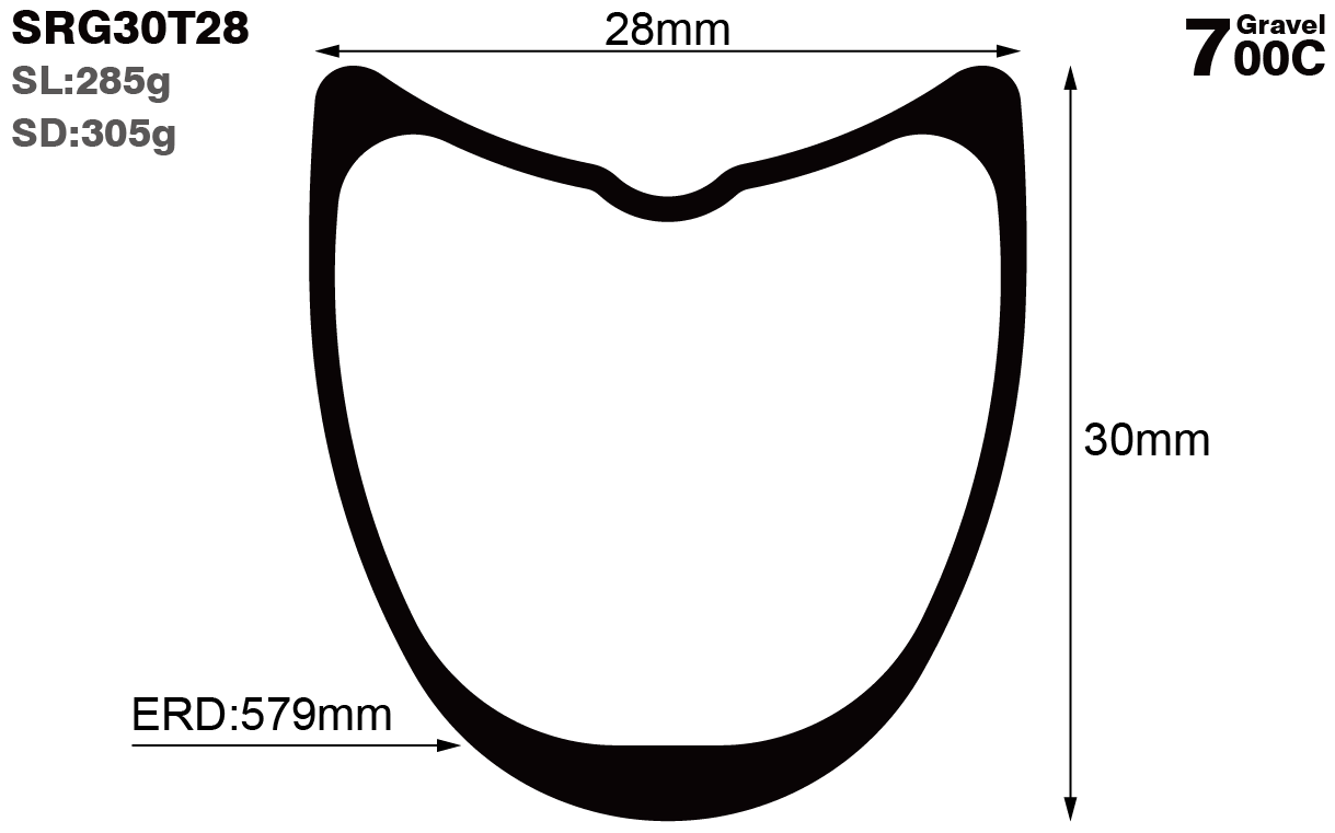 700C-I28-D30-symmetric-road-bike-tubular-carbon-rims-and-wheels-profile-drawing