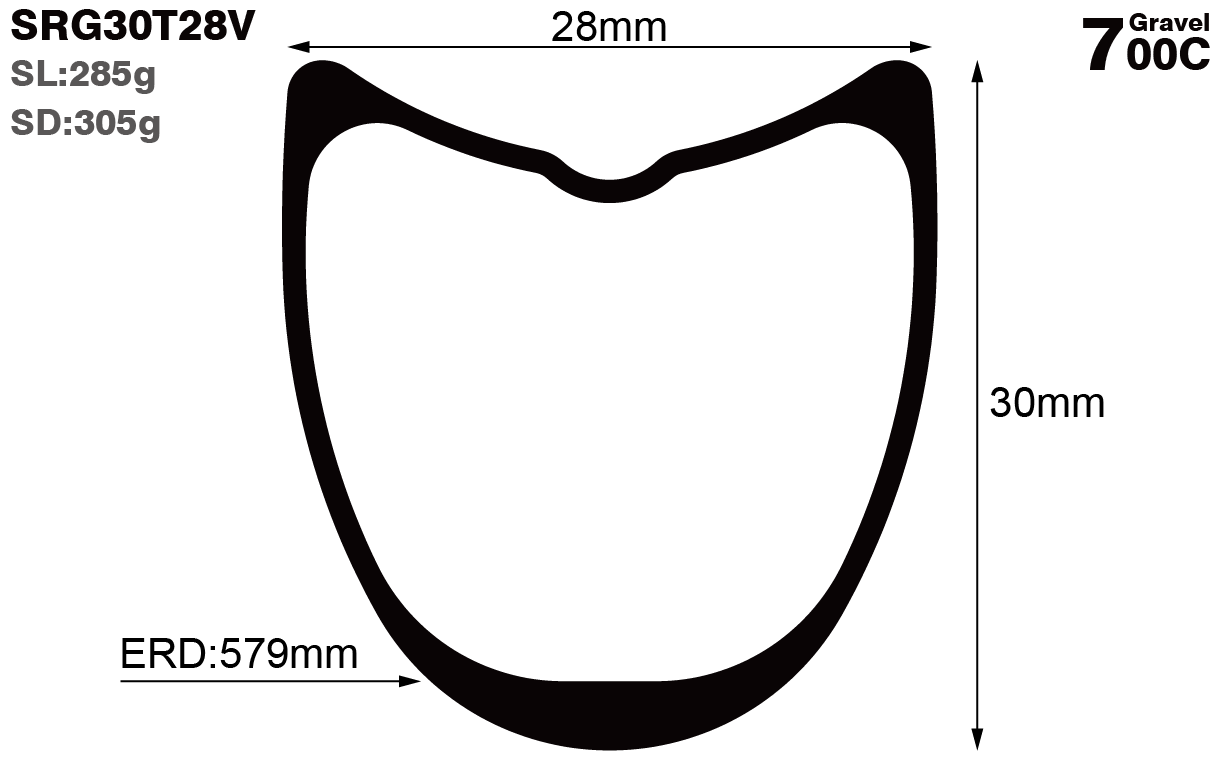 700C-I28-D30-symmetric-road-bike-tubular-carbon-rims-and-wheels-profile-drawiong