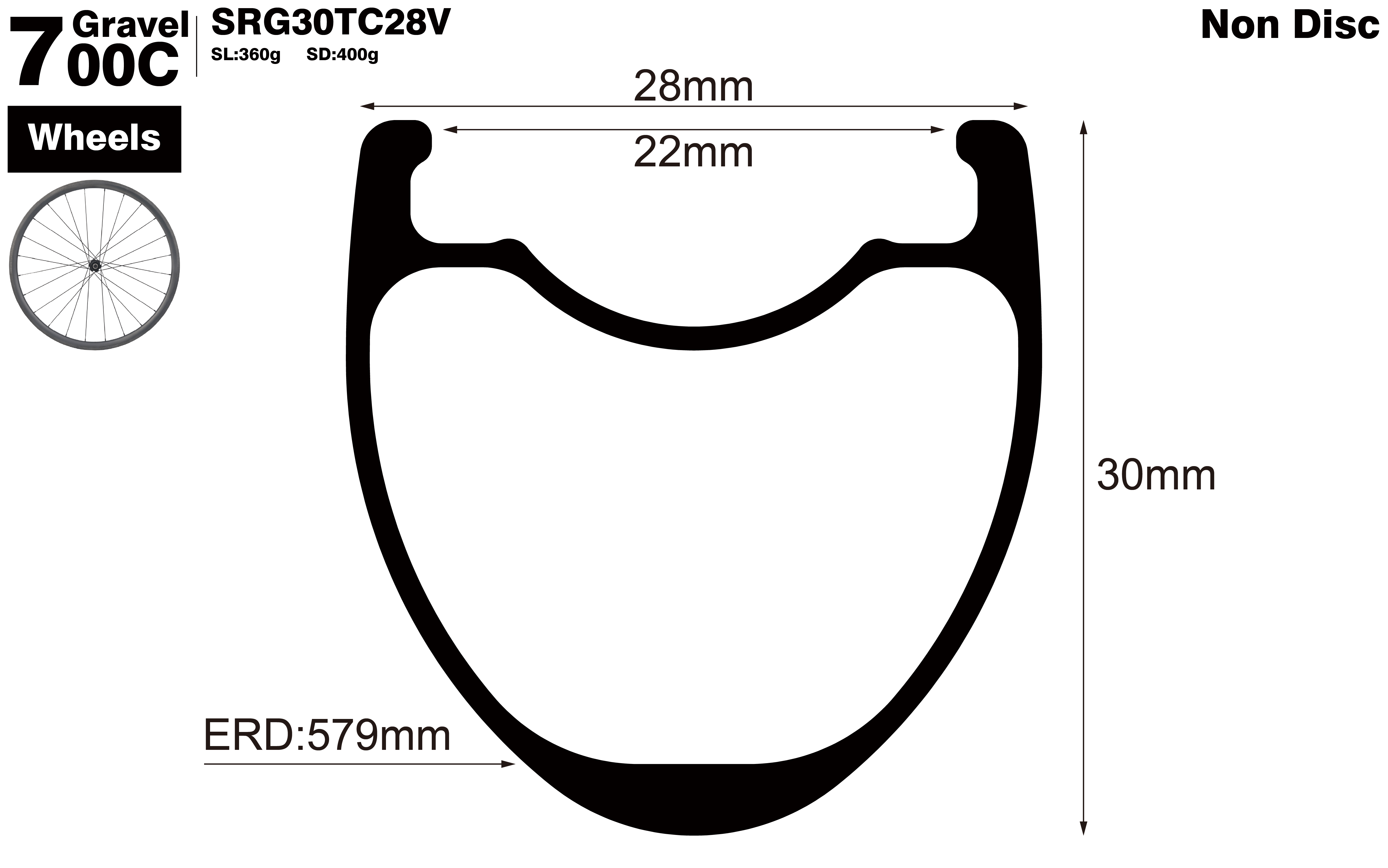 700C-I22-D30-symmetric-road-bike-clincher-carbon-wheels-profile-drawing