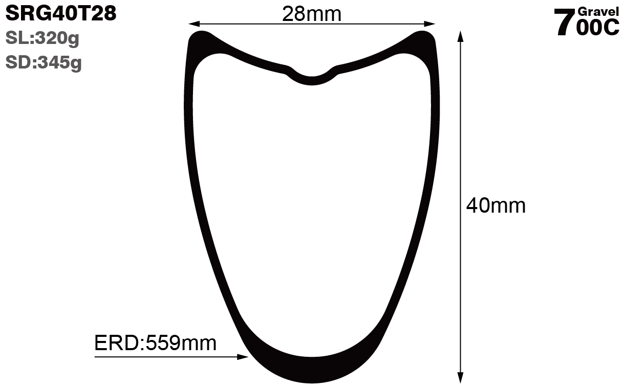 700C-I28-D40-symmetric-road-bike-tubular-carbon-rims-and-wheels-profile-drawing