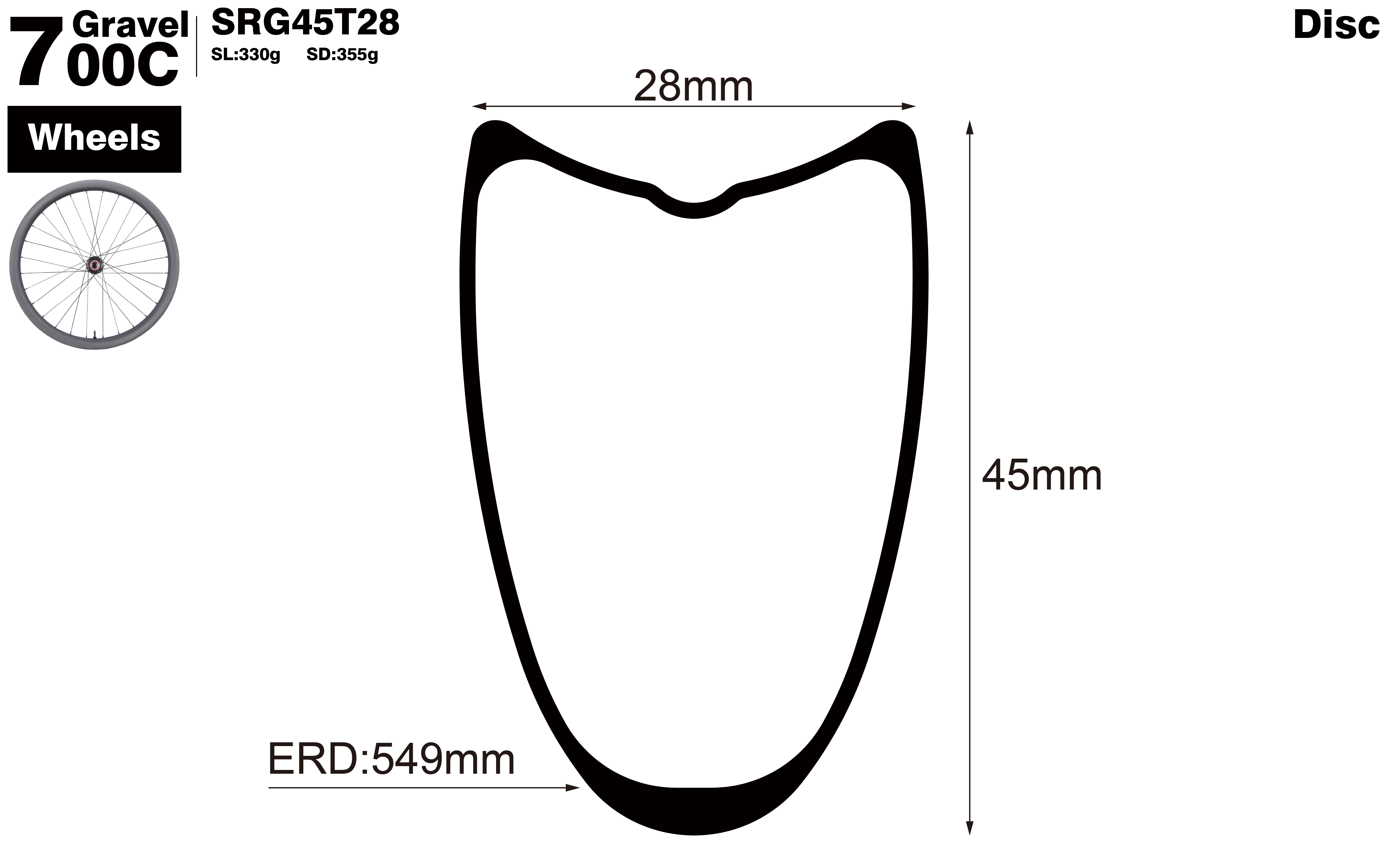700C-I28-D45-symmetric-road-bike-tubular-carbon-wheels-profile-drawing