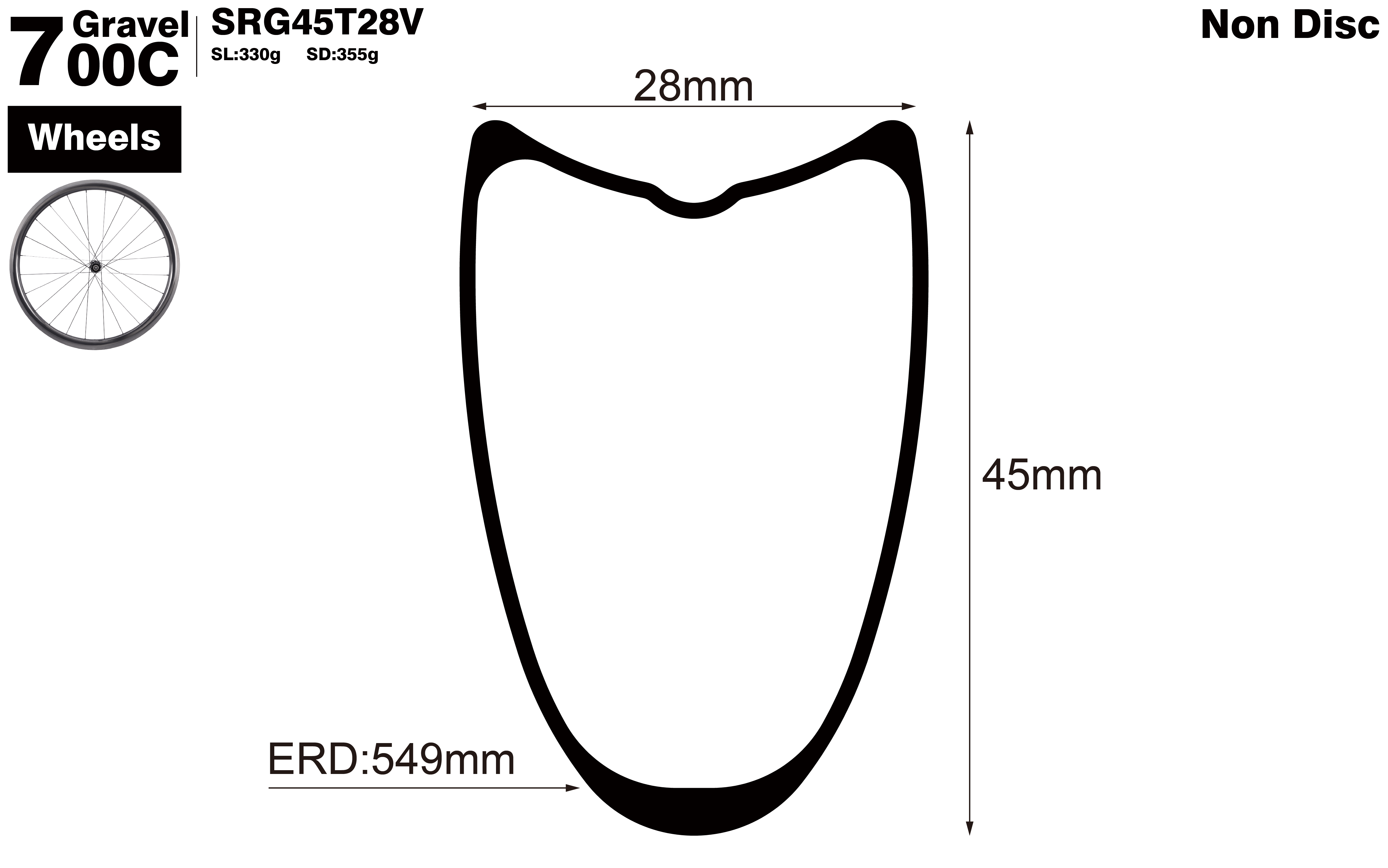 700C-I28-D45-symmetric-road-bike-tubular-carbon-wheels-profile-drawing
