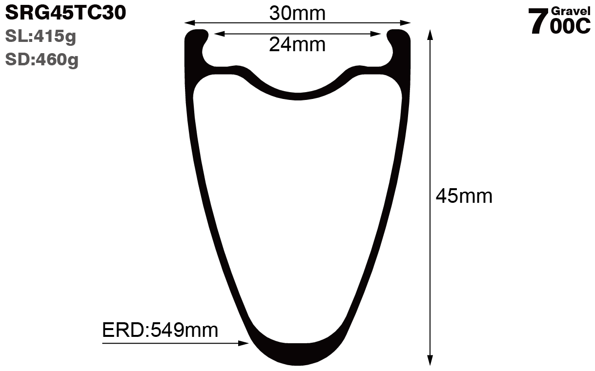 700C-I24-D45-symmetric-road-bike-gravel-carbon-rims-and-wheels-profile-drawing