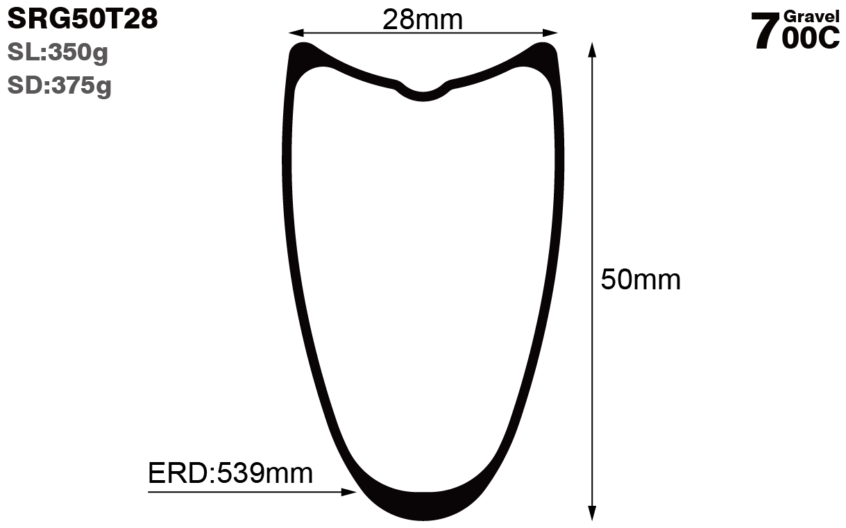 700C-I28-D50-symmetric-road-bike-tubular-carbon-rims-and-wheels-profile-drawing