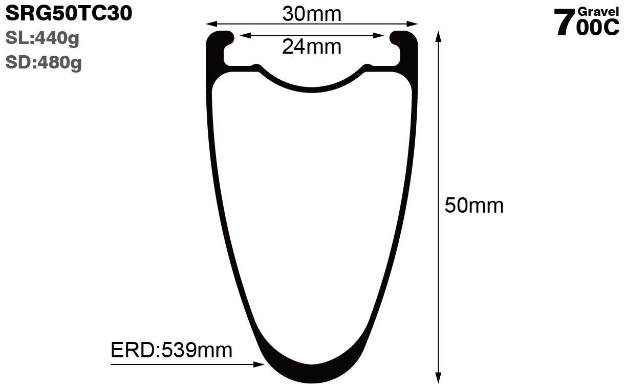 700C-I24-D50-symmetric-road-bike-gravel-carbon-rims-and-wheels-profile-drawng