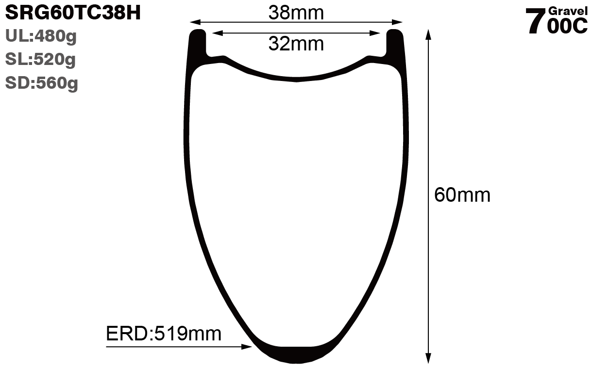 700C-I32-D60-symmetric-road-bike-hookless-carbon-rims-and-wheels-profile-drawing